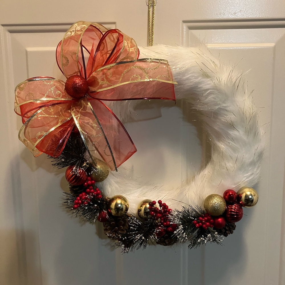 White Christmas wreath